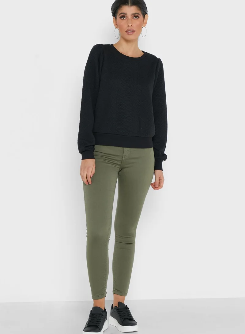Jacqueline de Yong Cable Detail Pullover Sweater