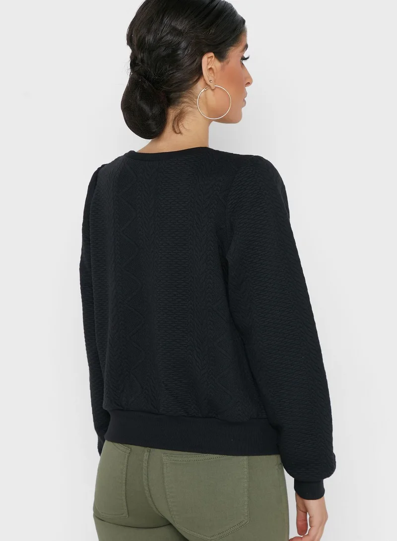 Jacqueline de Yong Cable Detail Pullover Sweater