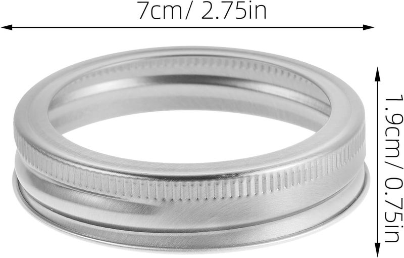 Ciieeo 24pcs Wide Mouth Mason Jar Canning Bands 70mm Tinplate Metal Rings Rust-resistant Replacement Jar Rings for Home Food Storage and Canning - Image 2