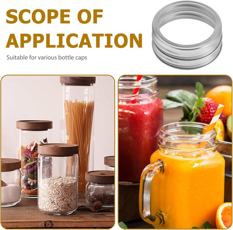 Ciieeo 24pcs Wide Mouth Mason Jar Canning Bands 70mm Tinplate Metal Rings Rust-resistant Replacement Jar Rings for Home Food Storage and Canning - Image 3