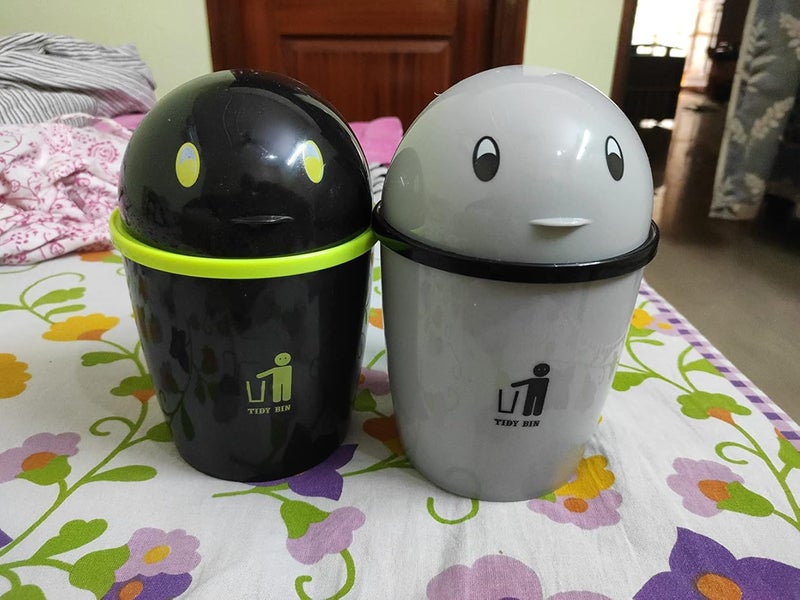 PUTHAK Mini Car Dustbins Plastic Dustbin Pack Of 2 Multicolor - Image 3