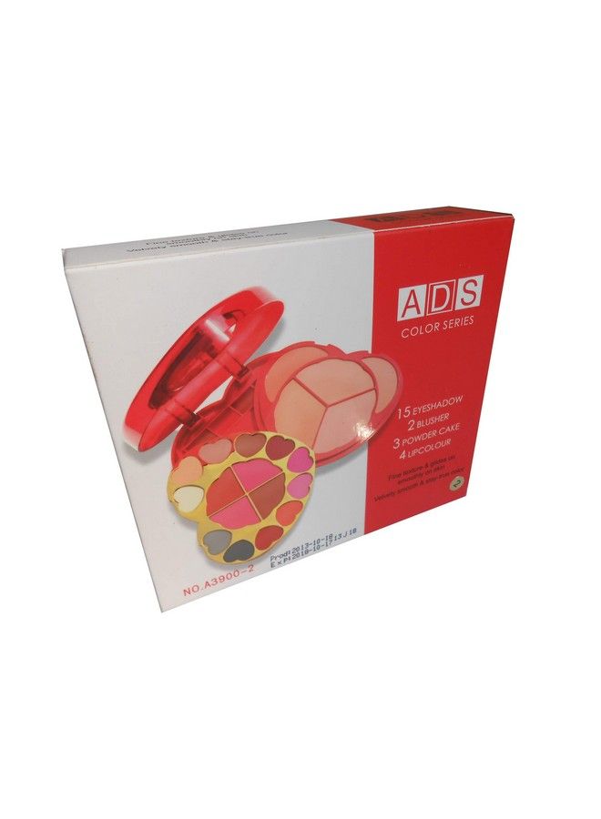 ADS Color Series 15 Eyeshadow 2 Blusher 3 Powder Cake 4 Lipcolour A39002 - Image 3