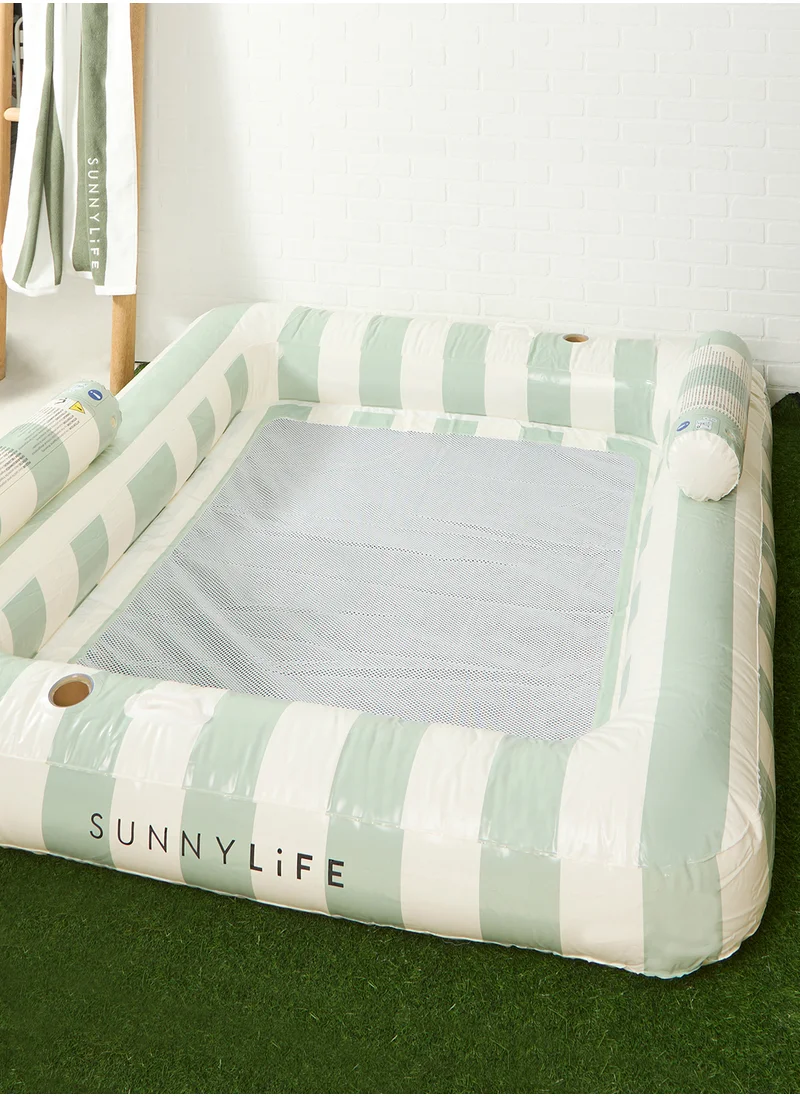 SUNNY LIFE Luxe Twin Hammock Float The Vacay Soft Olive