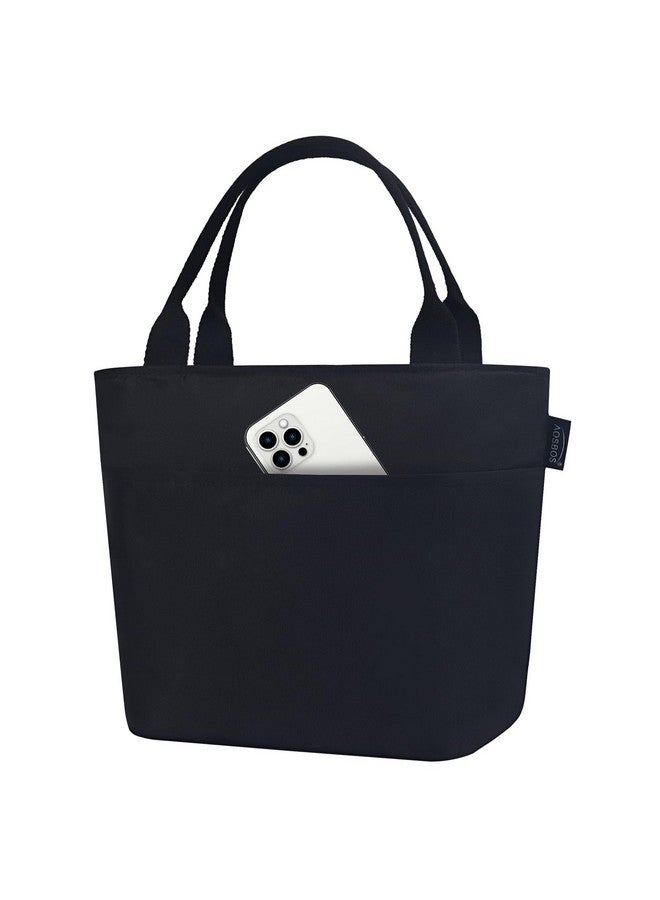 Aosbos Aosbos Lunch Bags for Women Insulated Food Tote Bag Cooler Box Adult Men Kids (Black)  - Image 1
