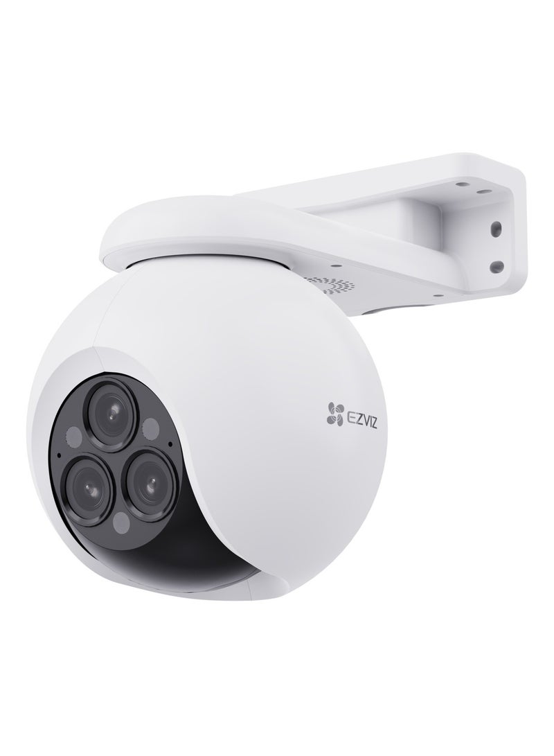 EZVIZ H80f Multi 2K⁺ Wi-Fi Camera, Triple-Lens PTZ (2.8mm + 6mm + 12mm), 12× Hybrid Zoom, 360° Auto-Tracking, AI Human/Vehicle Detection, Color Night Vision (30m), Dual Alerts, 2-Way Audio, Strobe Light & Siren, IP67 Weatherproof, 512GB microSD Support, Alexa & Google Assistant Compatible - Image 1