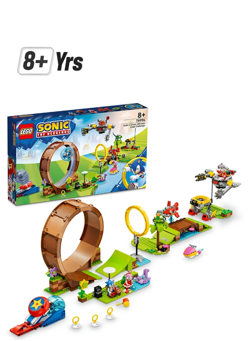 LEGO Sonic The Hedgehog Sonic’S Green Hill Zone Loop Challenge 76994 Building Toy Set For Ages 8+, Comes With 9 Characters Including Dr. Eggman, Plus Badniks Chopper And Newtron, And Accessories (802 Pieces)