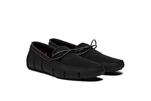 SWIMS أحذية لوفر للرجال من SWIMS، أحذية مصنوعة من الأربطة للرجال، لوفر شاطئي غير رسمي، حذاء صيفي مريح، أحذية مشي خفيفة أنيقة (أسود، 10) - Image 2