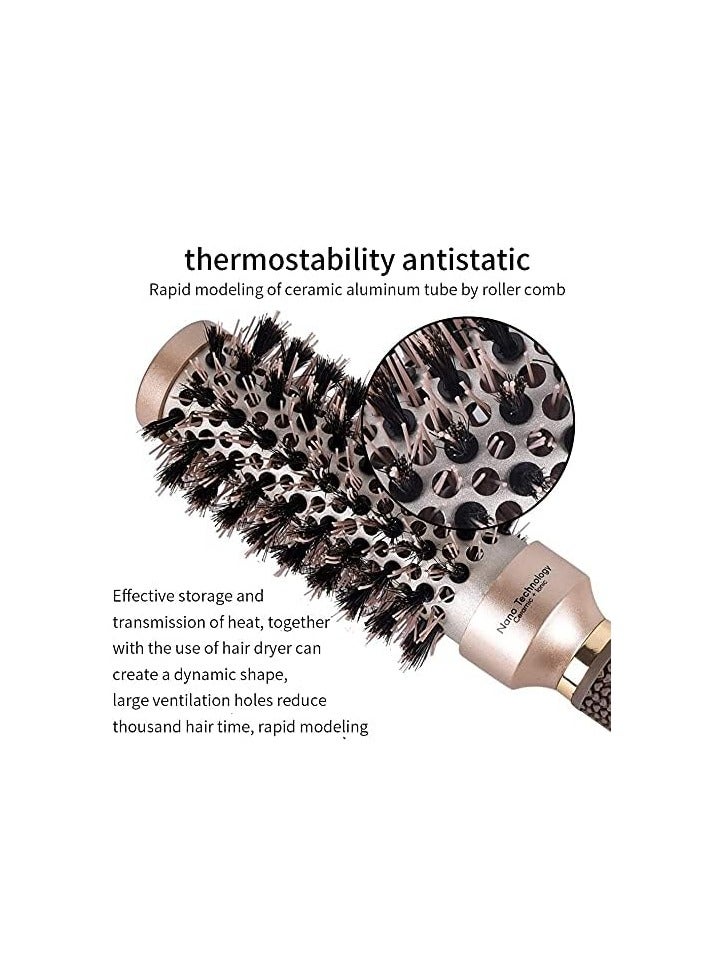 FengSVMA Thermal Nano Ionic Drying Hairbrush|Professional Hair Styling Ceramic Hairbrush|Round Hair Curling Brush |Round Hair Comb Great for Drying, Styling, Straightening, Curling(53mm) - Image 2