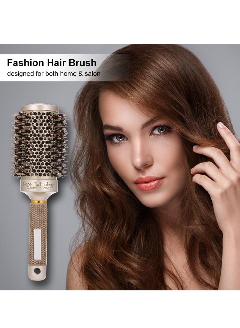 FengSVMA Thermal Nano Ionic Drying Hairbrush|Professional Hair Styling Ceramic Hairbrush|Round Hair Curling Brush |Round Hair Comb Great for Drying, Styling, Straightening, Curling(53mm) - Image 5