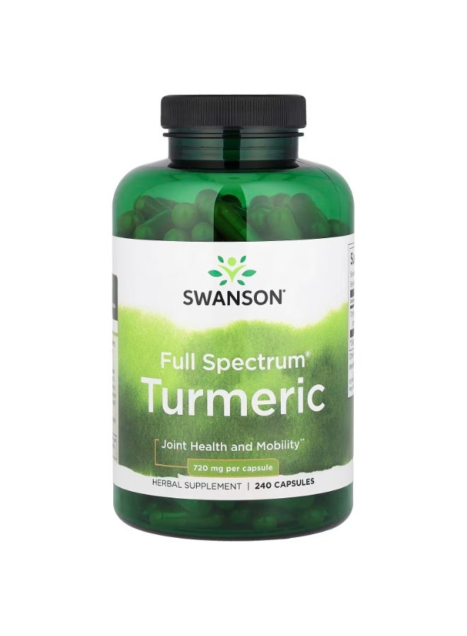 SWANSON Full Spectrum® Turmeric, 240 Capsules (720 mg per Capsule) - Image 1