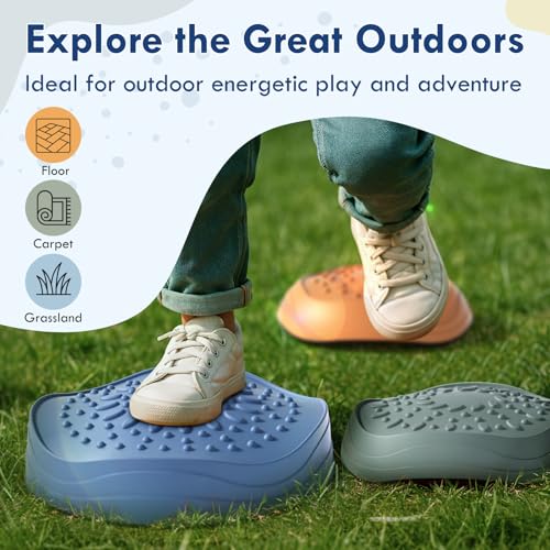 Lehoo Castle Stepping Stones for Kids, Non-Slip Toddler Stepping Stones, Indoor & Outdoor Sensory Toys for Toddlers 1-3, Balance Board Obstacle Course for Kids 3-5 - Image 4