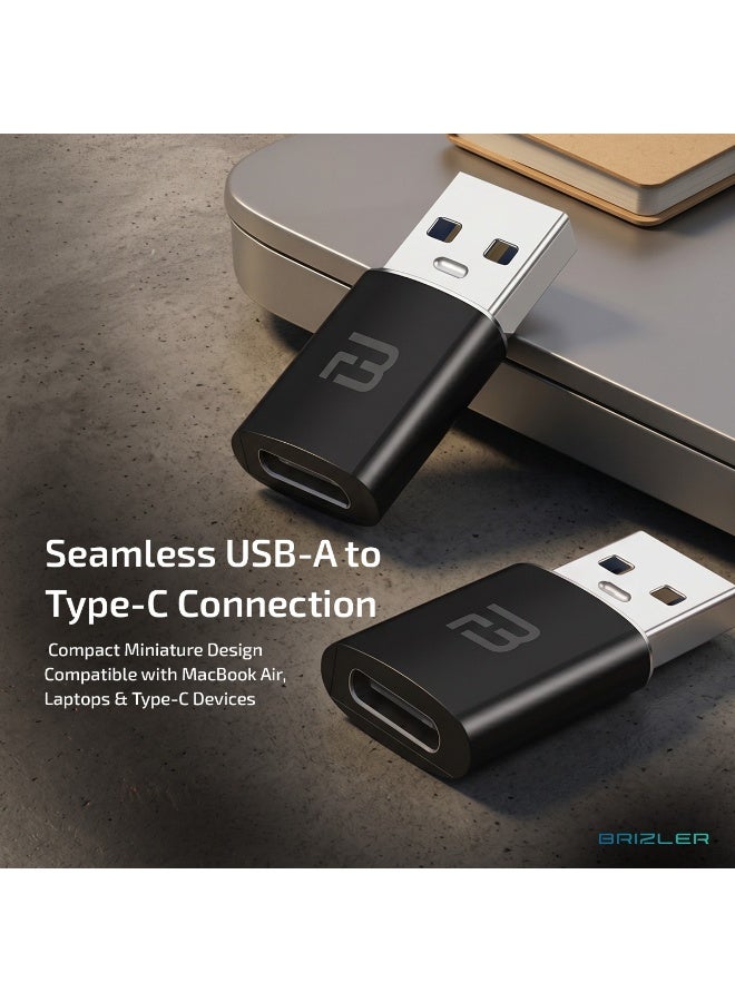بريزلر محول من USB-C إلى USB 3.0، يدعم نقل البيانات بسرعة عالية تصل إلى 5 جيجابت في الثانية وتقنية OTG (من منفذ Type-C ذكر إلى USB-A أنثى)، يتميز بتصميم مدمج وصغير الحجم ومتوافق مع أجهزة MacBook Air وأجهزة الكمبيوتر المحمولة والأجهزة المزودة بمنفذ Type-C - اللون الأسود. - Image 5