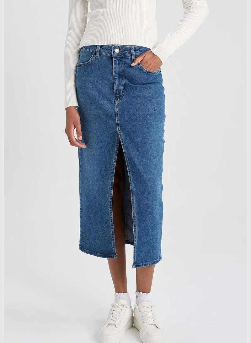 DeFacto Woman Long Fit Denim Skirt