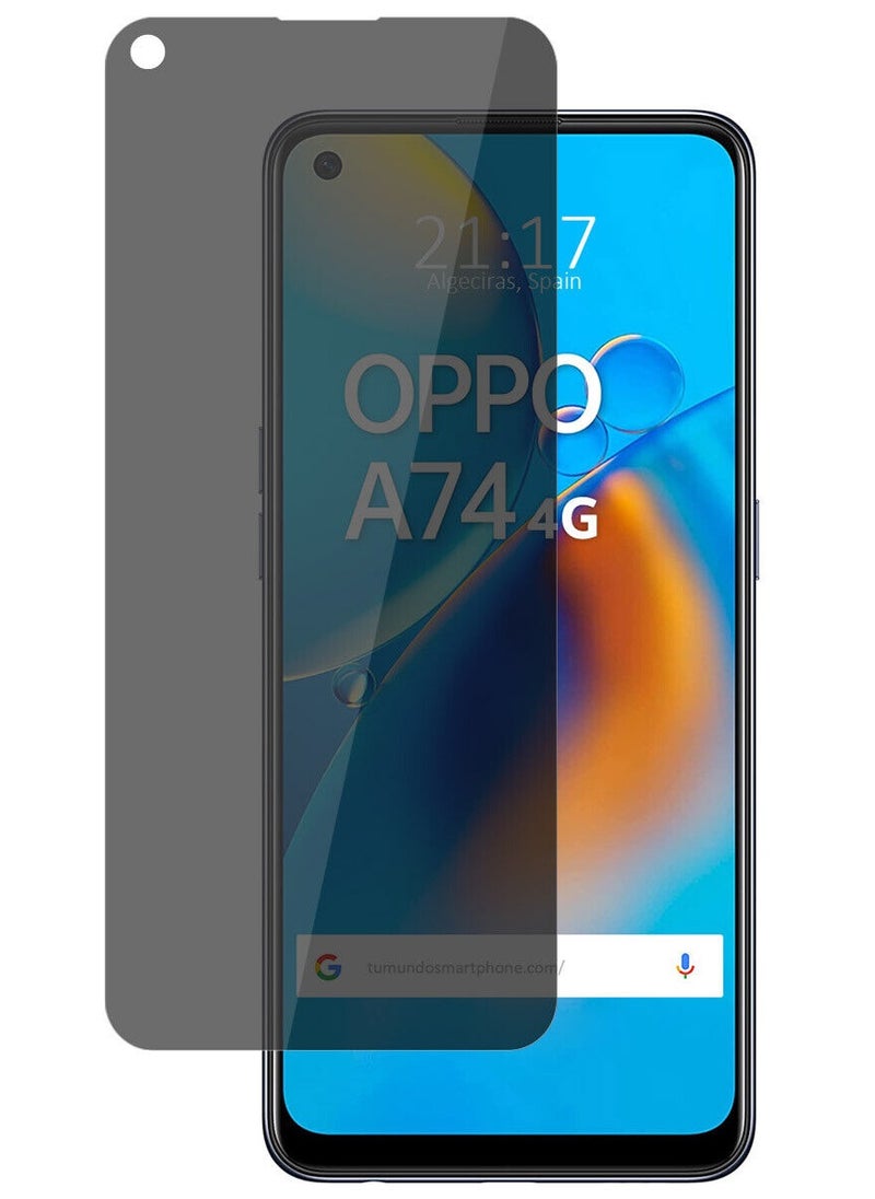 Super Tempered Glass Screen Protector Anti-Spy Privacy  Designed For Oppo F19 Full Screen Coverage And Bubble Free - Image 1