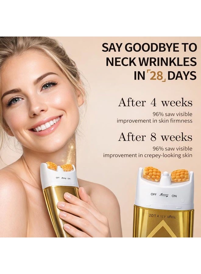 Ycz AH-8 Neck Firming Cream with Roller for Crepey Skin Body Care Comfort, Moisturizing, Anti-Aging Neck Cream with Peptide, Collagen, Smooths Wrinkles & Fine Lines Skin Care Skin Repair - Image 4