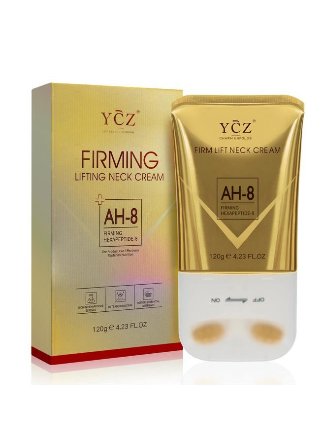 Ycz AH-8 Neck Firming Cream with Roller for Crepey Skin Body Care Comfort, Moisturizing, Anti-Aging Neck Cream with Peptide, Collagen, Smooths Wrinkles & Fine Lines Skin Care Skin Repair - Image 1