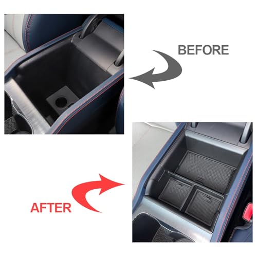 JSCARLIFE Car Center Console Armrest Box Glove Box Organizer Tray Secondary Storage Compatible for 2022 BYD Yuan Plus - Image 4