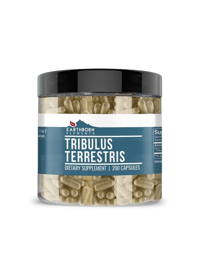 earthborn elements تريبولوس تيرستريس 200 كبسولة، نقي وغير مخفف، بدون إضافات - Image 1