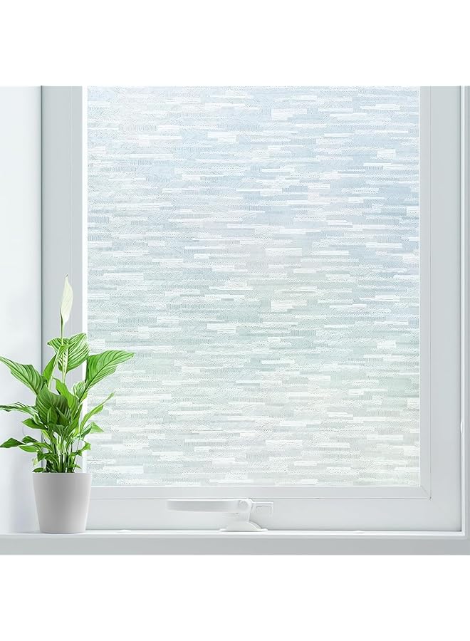 The Bros Window Privacy Film, Frosted Glass Static Cling, Non-Adhesive Frost Vinyl Glass Door Coverings Static Cling UV Blocking, Decorative Decals Frosting Cling for Home Office, 17.5" x 78.5" - Image 1