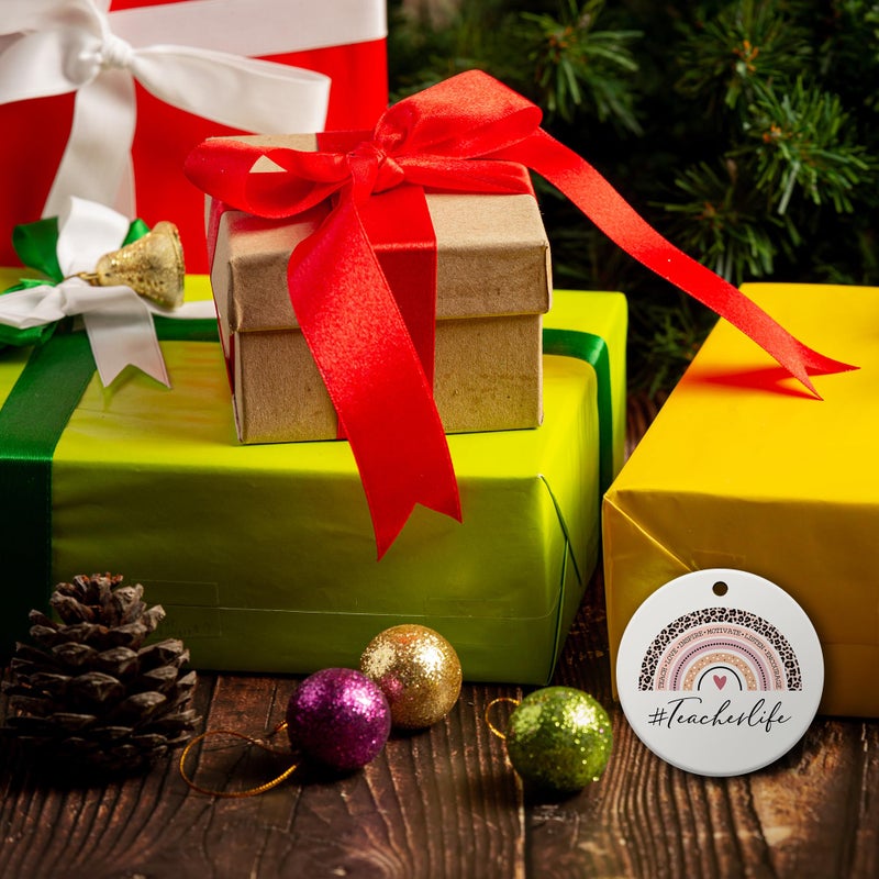 TinhCD Store هدايا المعلمين للمرأة المعلمين زخرفة 2024 معلم عيد الميلاد زخرفة هدايا المعلم لعيد الميلاد زخرفة السيراميك - Image 4