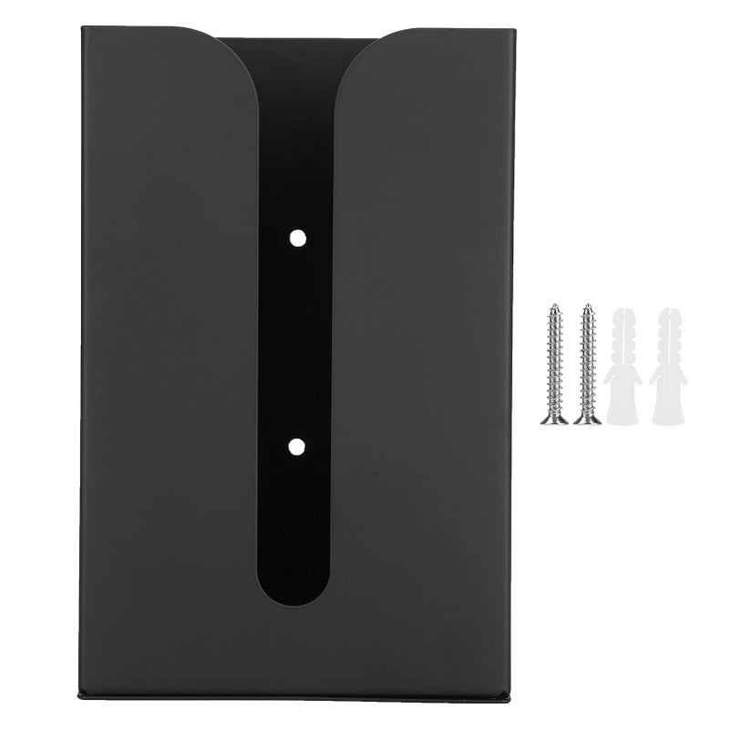 Wall Mount Aluminum Tissue Box Holder Black Rust Proof For Kitchen Bathroom 18x12x9cm - Image 2