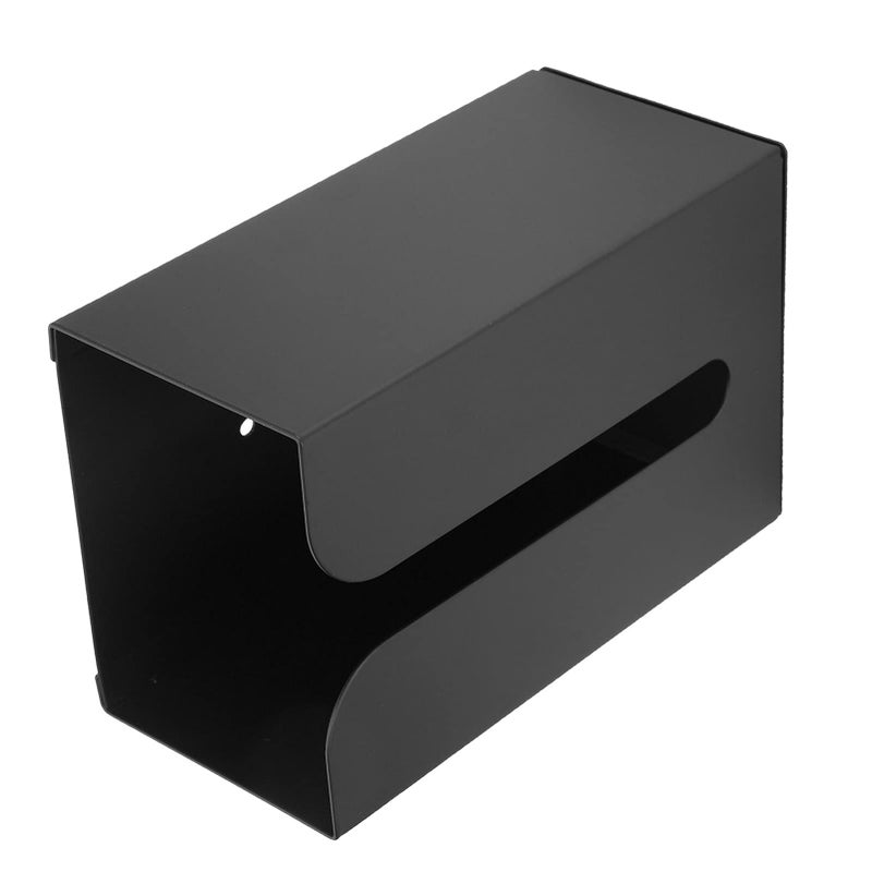 Wall Mount Aluminum Tissue Box Holder Black Rust Proof For Kitchen Bathroom 18x12x9cm - Image 5