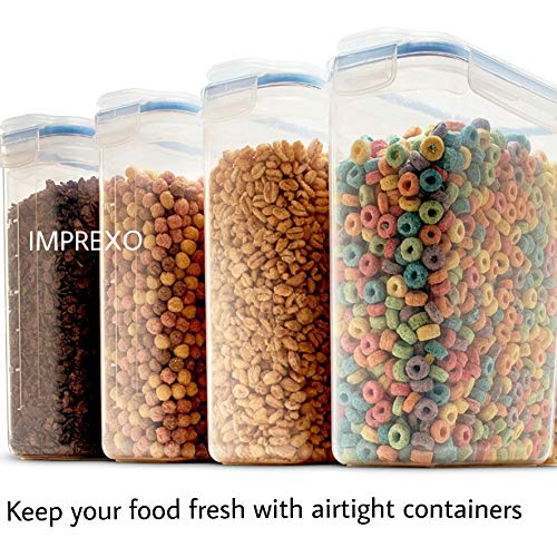 IMPREXO Airtight Containers Storage for Fridge Kitchen Jars and Containers Stackable/Dal/Flour/Snacks/Atta Plastic Boxes for Storage Containers, 1550 ml (Pack of 4) - Image 4