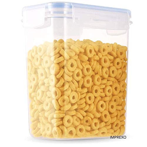 IMPREXO Airtight Containers Storage for Fridge Kitchen Jars and Containers Stackable/Dal/Flour/Snacks/Atta Plastic Boxes for Storage Containers, 1550 ml (Pack of 4) - Image 1