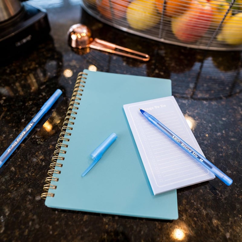 BIC Round Stic Xtra Life Blue Ballpoint Pens - Pack of 36 - Image 5