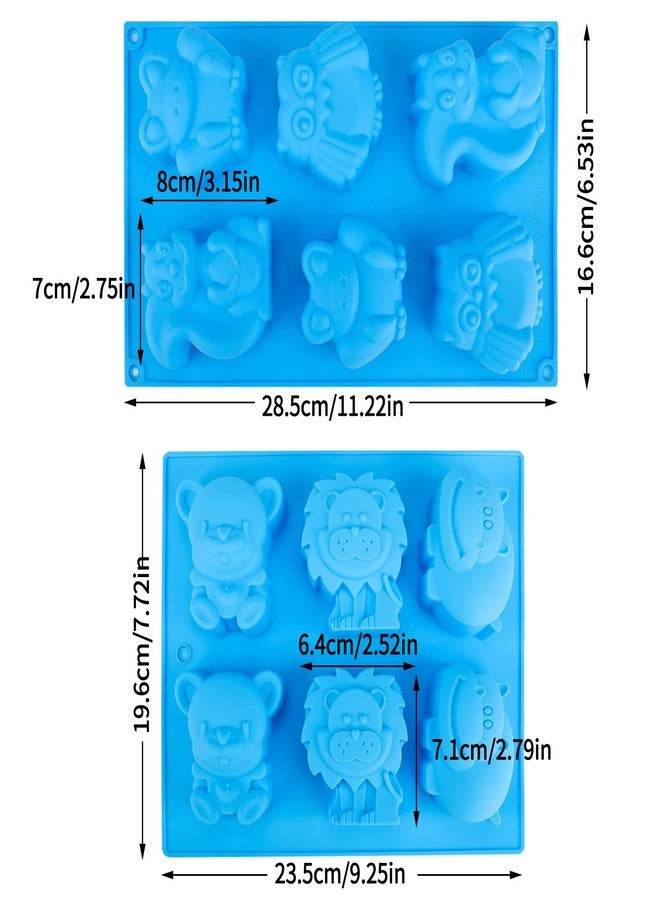 Beasea Animal Soap Molds, 2 Pack Large 3D Silicone Mat Chocolate Cake Candy Cookie Baking Making Clay Ice DIY Hard Resin Gummy Cube Tray Set Decoration Handmade Craft Bear Shape - Image 5