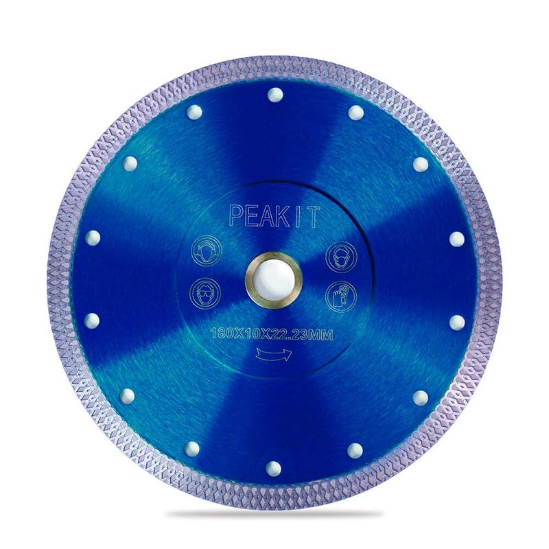 PEAKIT 7 Inch Tile Saw Blade Dry Wet Cutting 7" Porcelain Diamond Tile Blade 7in Ceramic Tile Cutter Blade Disc - Image 1