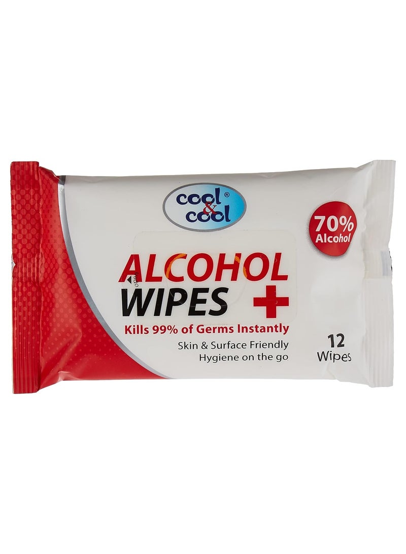 Cool & Cool مناديل كول آند كول الكحولية 12 - Image 1