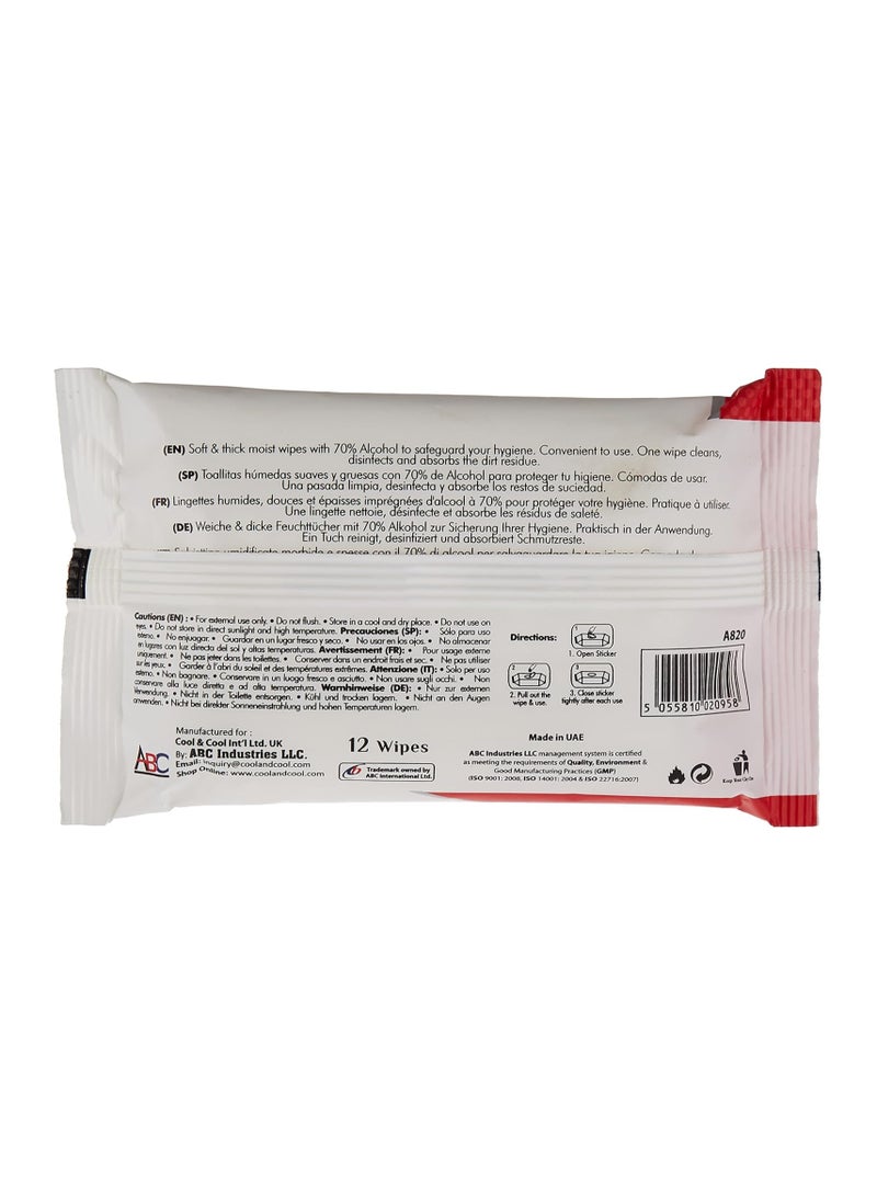 Cool & Cool مناديل كول آند كول الكحولية 12 - Image 2