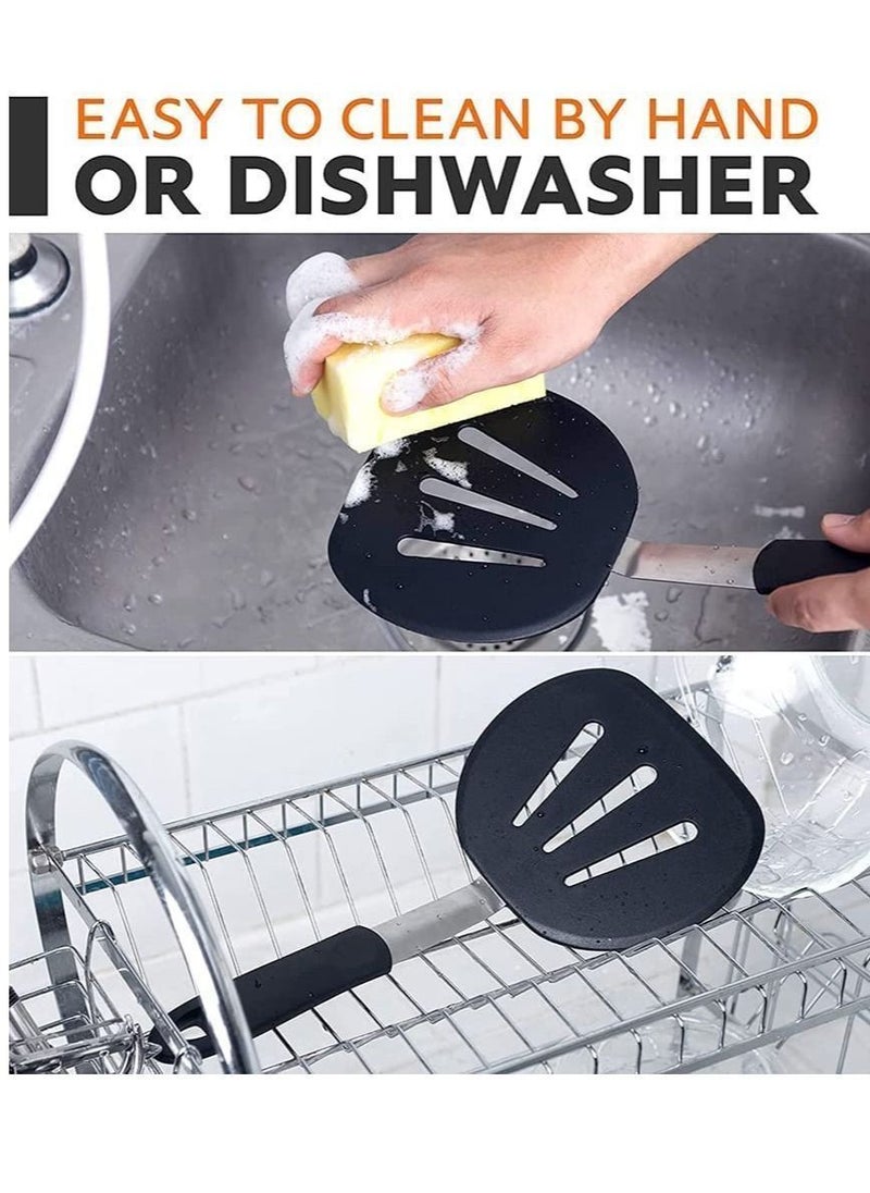 Y&D - Silicone Turner Spatula Pancake Nonstick Set 600F Heat-Resistant Flexible Rubber Spatulas - Cooking Utensil Egg Turners, Flippers, Kitchen - Image 1