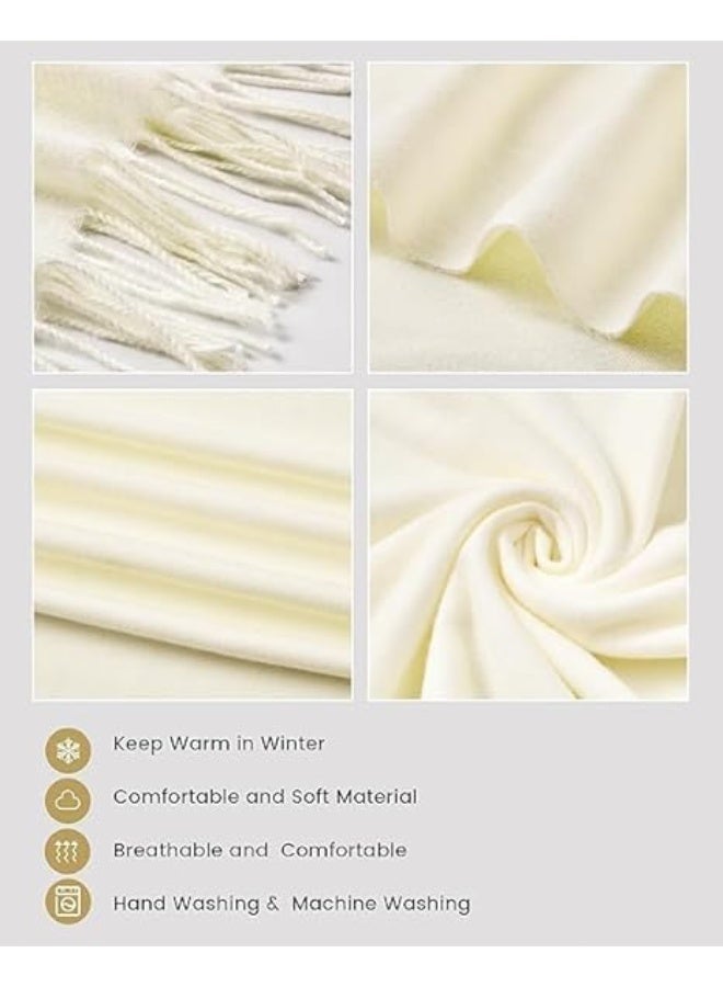 Scarfs for Women Pashmina Shawls and Wraps for Evening Dress Bridesmaid Wedding Bridal Winter Warm Long Large Scarves - Image 3