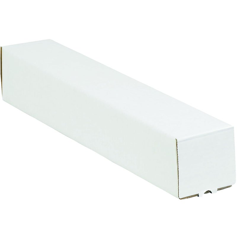 BOX USA أنابيب البريد، 18" طول × 3" عرض × 3" ارتفاع، عبوة 25 أنبوب مربع مموج للبريد والتخزين للخرائط، الأعمال الفنية، الحرف، الملصقات، حامل الفن الطويل - Image 1