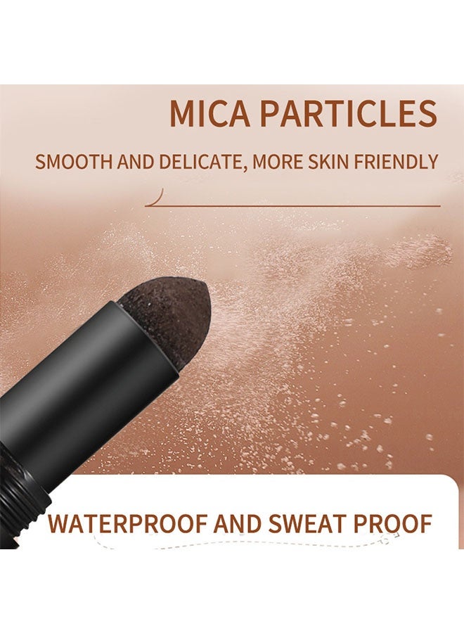 Maxfine Hairline Shadow Pen，Hairline Powder Hair Root Touch Up,Hair Filler Volumizing Powder Fill In Receding Hair Lines Bald Spots Wide Parts Forehead Side,Hairline Finishing Stick Sweatproof For Women Men- 01# Black - Image 5