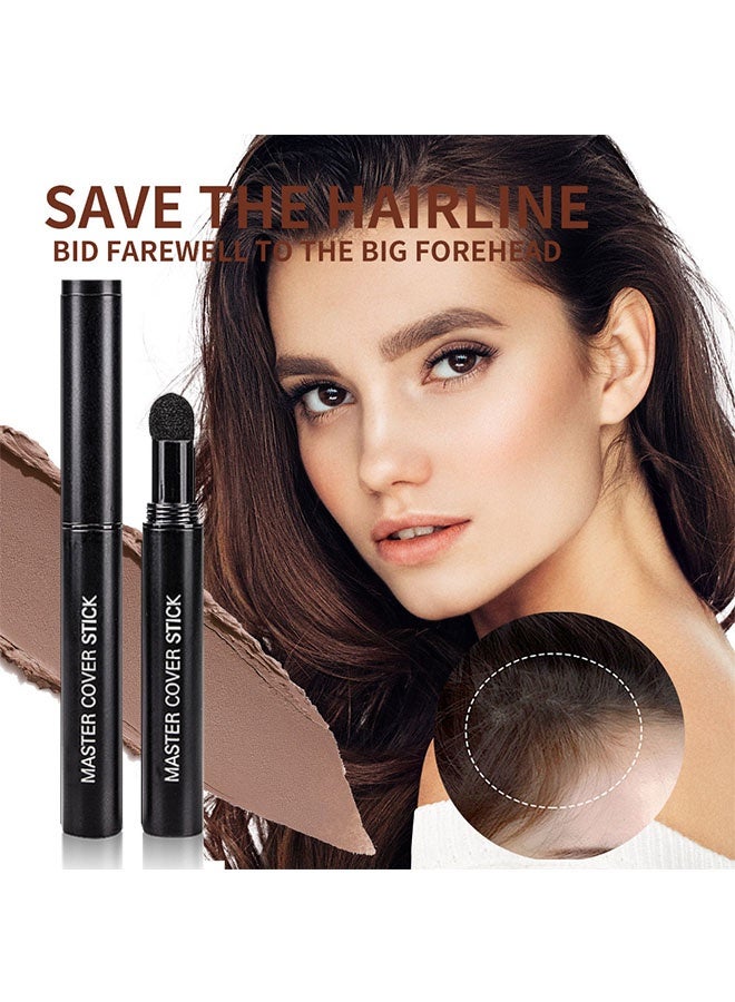 Maxfine Hairline Shadow Pen，Hairline Powder Hair Root Touch Up,Hair Filler Volumizing Powder Fill In Receding Hair Lines Bald Spots Wide Parts Forehead Side,Hairline Finishing Stick Sweatproof For Women Men- 01# Black - Image 3