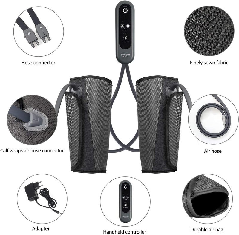 QUINEAR جهاز تدليك الساق بالضغط الهوائي من كوينير لتحسين الدورة الدموية وتخفيف الألم مع 2 وضع و3 شدة جهاز ضغط متسلسل SCD لمرض RLS والوذمة مؤهل لـ FSA وHSA هدية مثالية - Image 4
