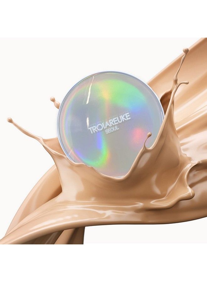 TROIAREUKE Seoul "Bridal" Cushion Foundation (Shade 21 Pink Beige) Natural Coverage Foundation I Wedding Makeup For All Skin Types Glowingflawless Finish I Korean Aesthetic Makeup - Image 3