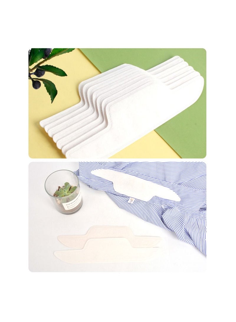 Meetion 10pcs Collar Sweat-absorbing Sticker Dirt-proof Disposable Collar Invisible Shirt Neck Sweat-absorbing Paper Unisex - Image 1