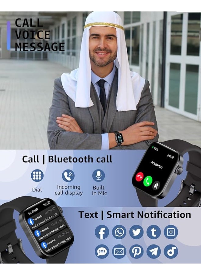 Smart Watch for Men Women Answer/Dial Call, 1.85" Touch Display Fitness Tracker with Heart Rate Sleep Monitor, 147 Sport Modes Smartwatch with IP68 Waterproof, Step Counter Watch for iOS Android - Image 2