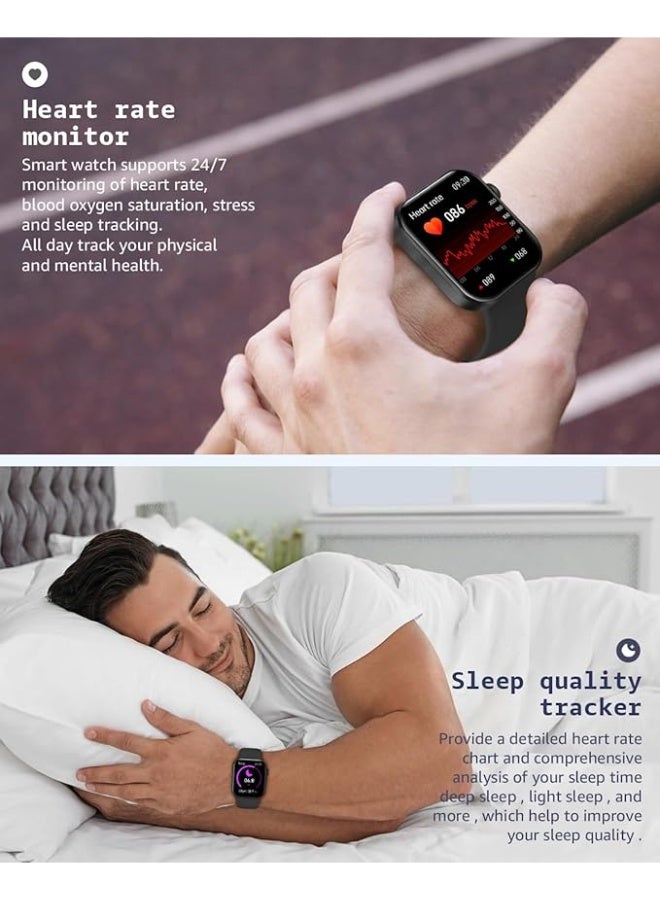 Smart Watch for Men Women Answer/Dial Call, 1.85" Touch Display Fitness Tracker with Heart Rate Sleep Monitor, 147 Sport Modes Smartwatch with IP68 Waterproof, Step Counter Watch for iOS Android - Image 3