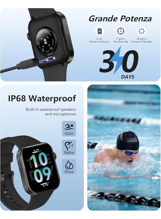 Smart Watch for Men Women Answer/Dial Call, 1.85" Touch Display Fitness Tracker with Heart Rate Sleep Monitor, 147 Sport Modes Smartwatch with IP68 Waterproof, Step Counter Watch for iOS Android - Image 5