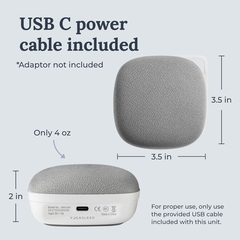 Yogasleep Travelcube Portable White Noise Machine with Timer & 6 Soothing Natural Sounds, Noise Canceling for Office Privacy & Meditation, Sleep Therapy for Adults & Baby, Must Have Registry Gift - Image 5