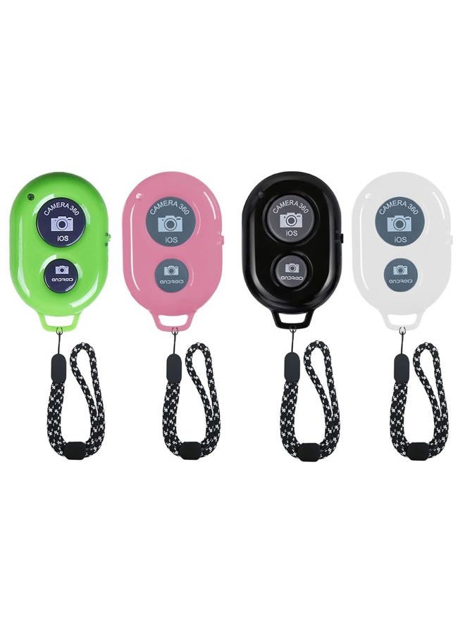 AngelReally Wireless Camera Shutter Remote Control for Smart Phones- Compatible with iOS/Android (Pink+Green+White+Black) - Image 1