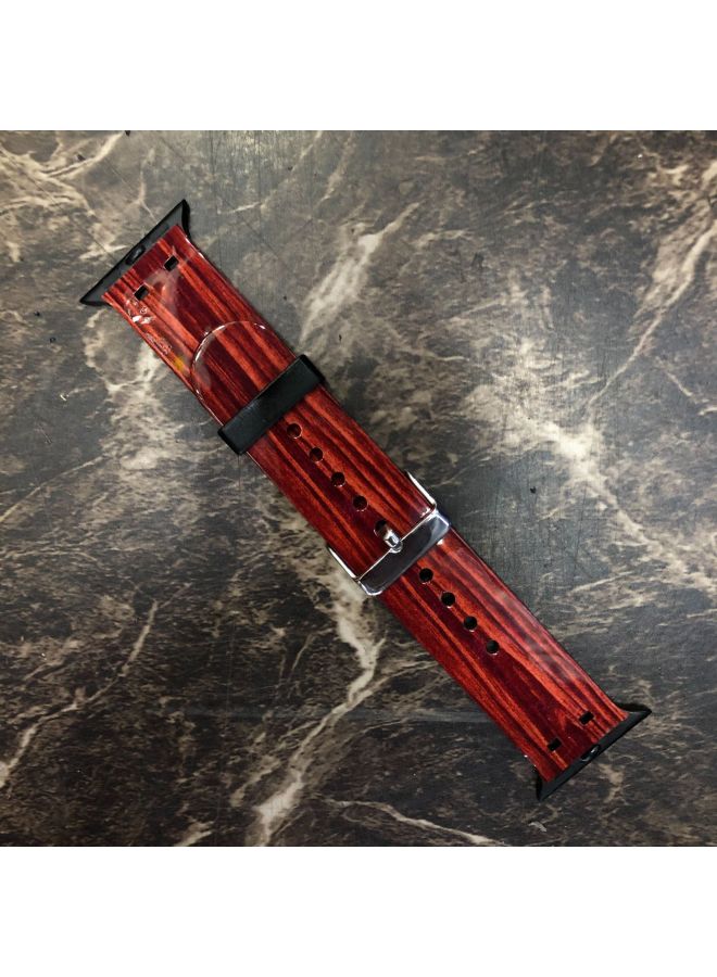 Soft TPU For Apple Watch Band Marble Pattern Snake Skin Wood Grain IME Process Compatible With Iwatch8 SE2 7 6 5-Color:Wood Grain-Exterior Dimension:General 42/44/45mm