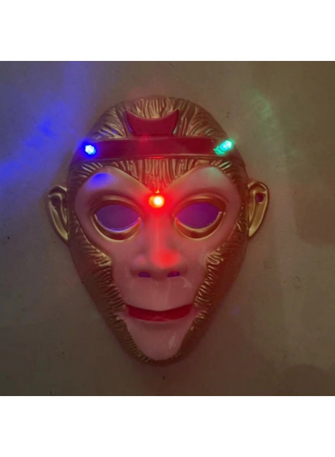 Children's Cartoon Ultraman Anime Mask Set  Ball Party Stall Toys Wholesale-Color:Glowing Sun Wukong Mask - Image 1