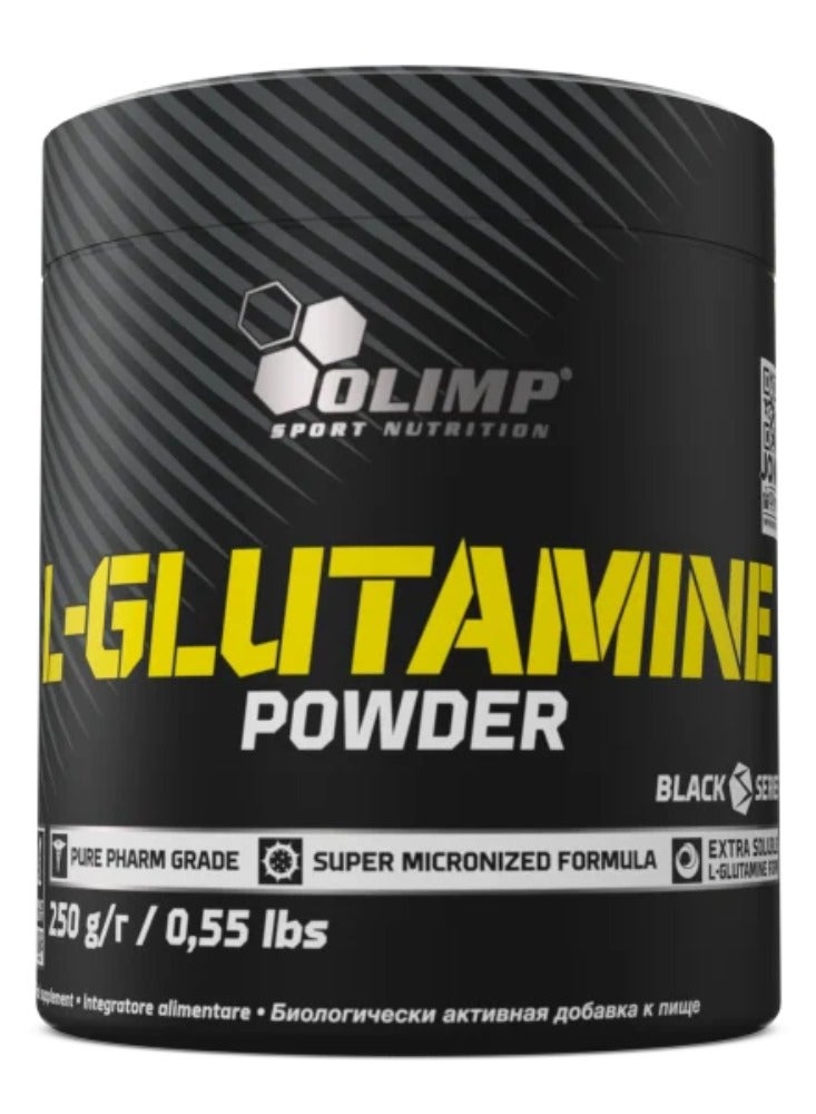 مسحوق إل-جلوتامين، بدون نكهة، 250 غرام - مكمل غذائي من الأحماض الأمينية لدعم استشفاء العضلات والتدريب