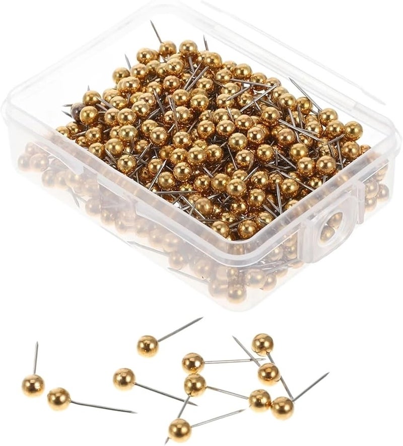 Golden Push Pins 900 PCS Thumbtacks for Bulletin Boards Cork Board Map Decor - Image 3